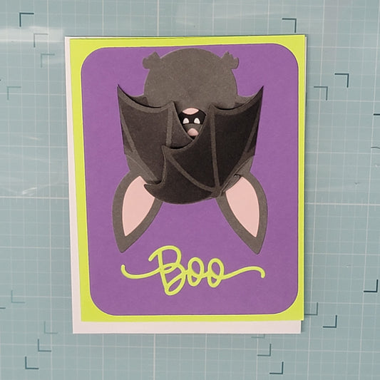 Peek-a-Boo Bat Greeting Card