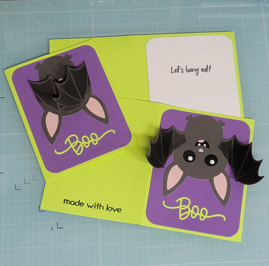 Peek-a-Boo Bat Greeting Card