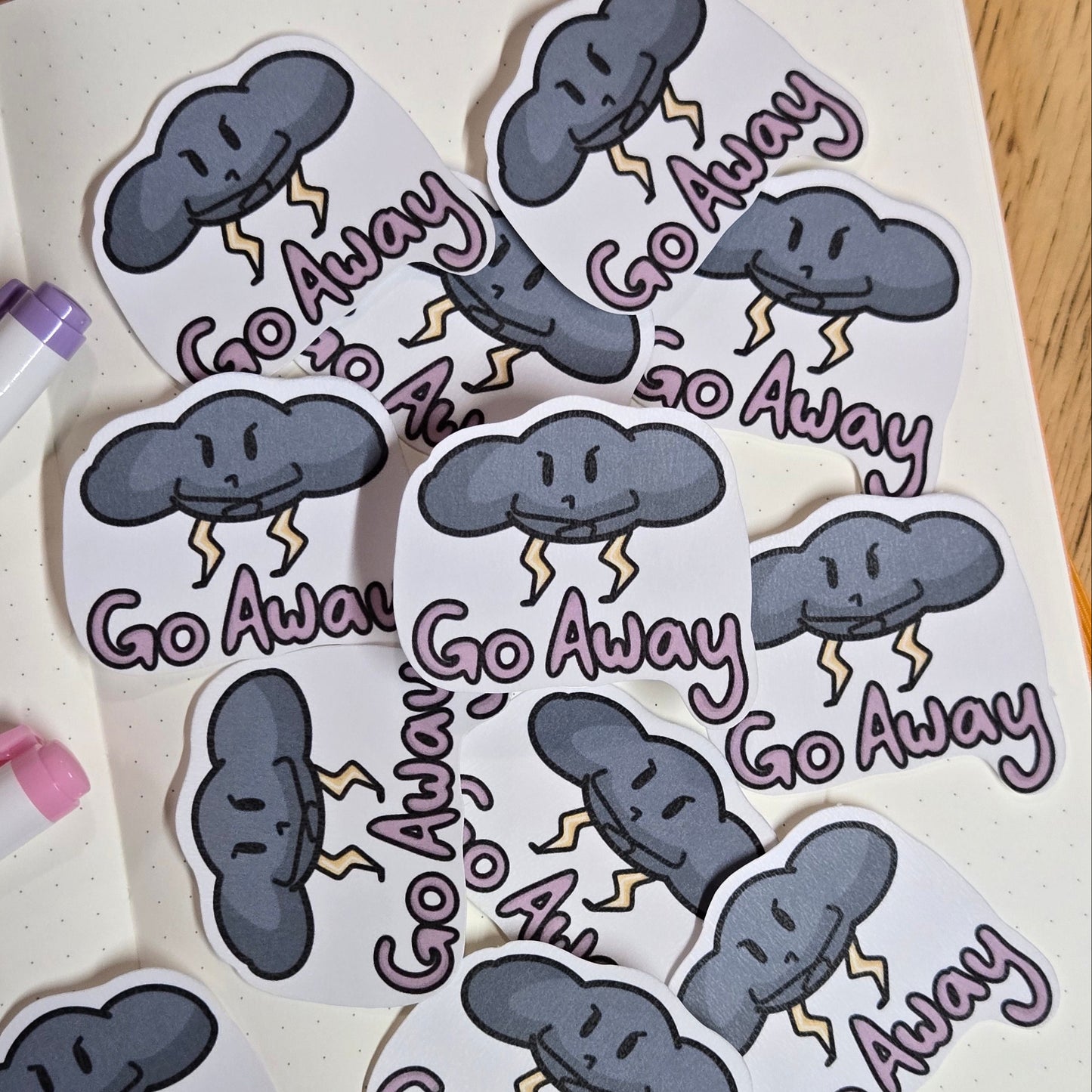 Go Away Sticker