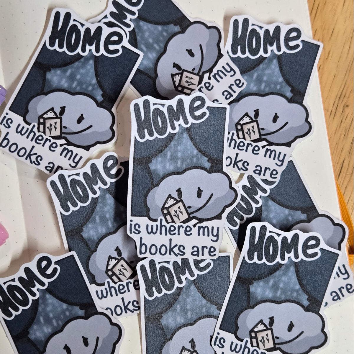 Home Is Where My Books Are Sticker